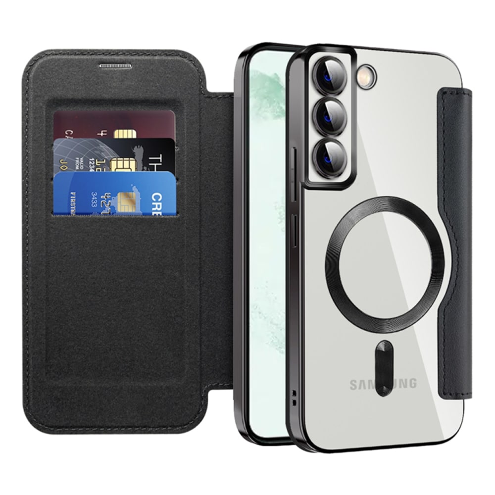 Etui "SmartMag Book" z Magsafe tehnologijo in RFID denarnico za Samsung Galaxy S22 Plus - black
