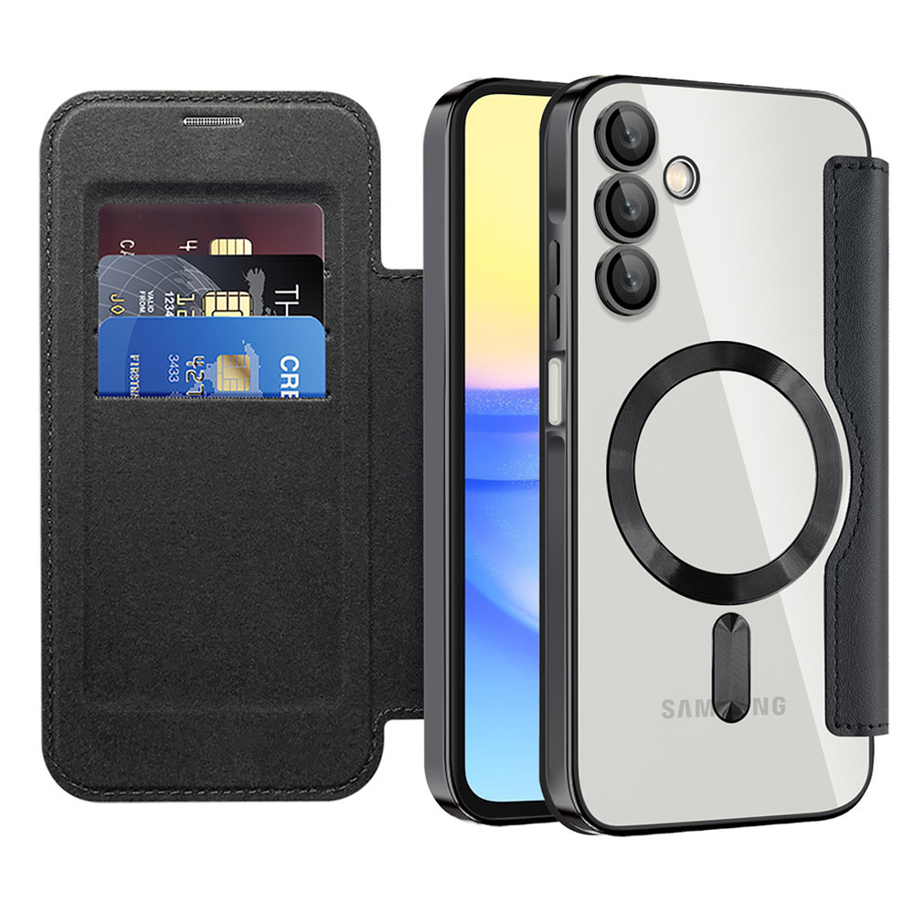 Etui "SmartMag Book" z Magsafe tehnologijo in RFID denarnico za Samsung Galaxy A15 - black