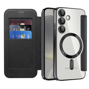 Etui "SmartMag Book" z Magsafe tehnologijo in RFID denarnico za Samsung Galaxy S24 - black