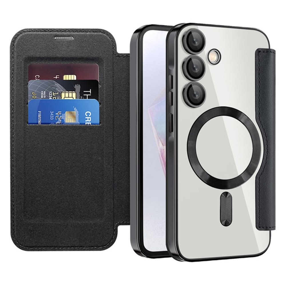 Etui "SmartMag Book" z Magsafe tehnologijo in RFID denarnico za Samsung Galaxy A35 - black