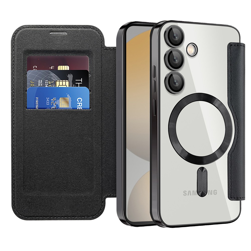 Etui "SmartMag Book" z Magsafe tehnologijo in RFID denarnico za Samsung Galaxy S24 FE - black