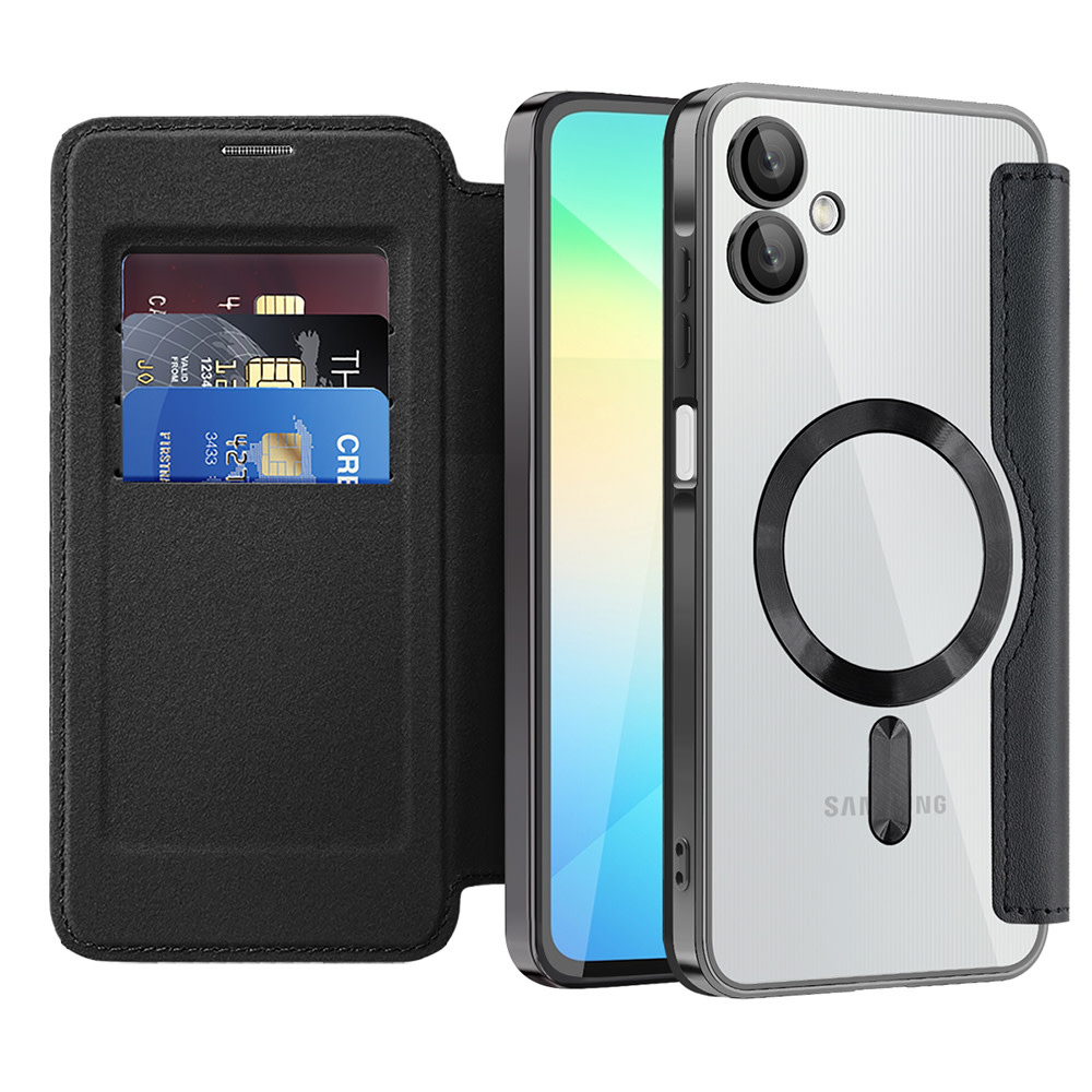 Etui "SmartMag Book" z Magsafe tehnologijo in RFID denarnico za Samsung Galaxy A06 - black