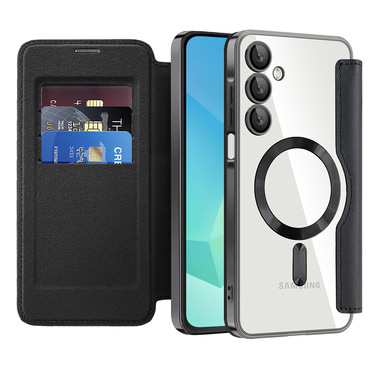 Etui "SmartMag Book" z Magsafe tehnologijo in RFID denarnico za Samsung Galaxy A16 4G / A16 5G - black Etui "SmartMag Book" z Magsafe tehnologijo in RFID denarnico za Samsung Galaxy A16 4G / A16 5G - black