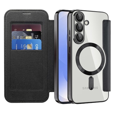 Etui "SmartMag Book" z Magsafe tehnologijo in RFID denarnico za Samsung Galaxy S25 Plus - black