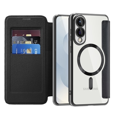 Etui "SmartMag Book" z Magsafe tehnologijo in RFID denarnico za Samsung Galaxy S25 Edge - black