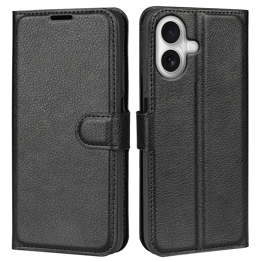 Etui "Litchi" za iPhone 17 - črn