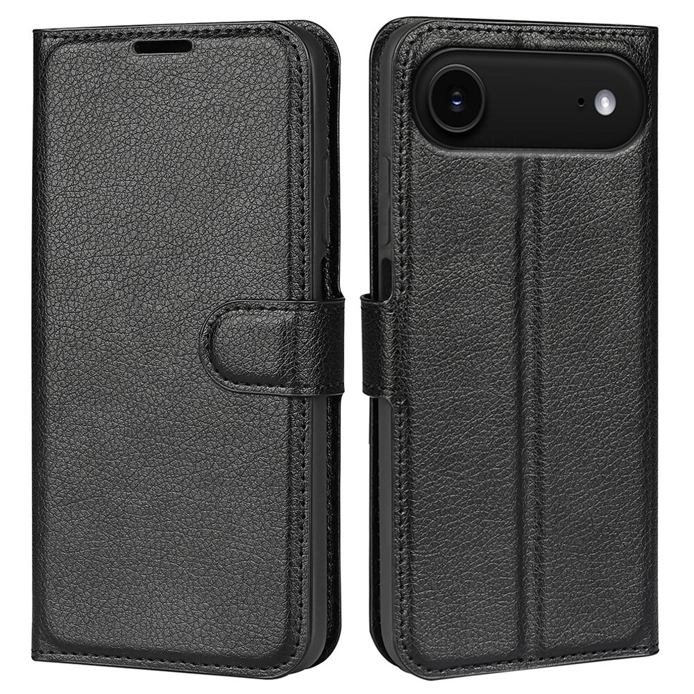 Etui "Litchi" za iPhone 17 Air - črn
