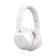 Bluetooth Over-Ear slušalke Baseus Bass 30 Max z 50 ur baterije in zložljivim dizajnom - moon white Bluetooth Over-Ear slušalke Baseus Bass 30 Max z 50 ur baterije in zložljivim dizajnom - moon white