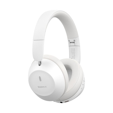 Bluetooth Over-Ear slušalke Baseus Bass 30 Max z 50 ur baterije in zložljivim dizajnom - moon white Bluetooth Over-Ear slušalke Baseus Bass 30 Max z 50 ur baterije in zložljivim dizajnom - moon white