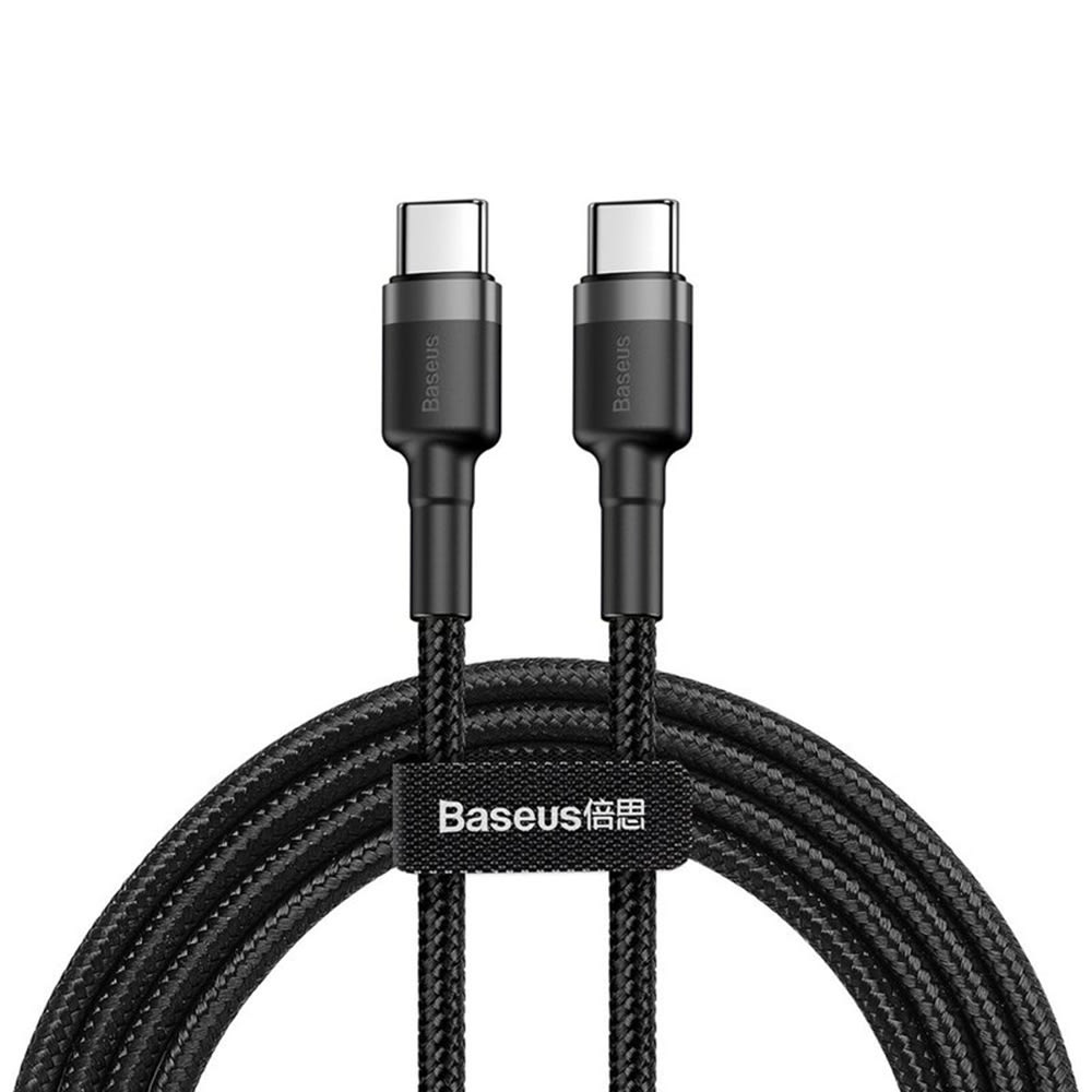 USB-C polnilni in podatkovni kabel Cafule za hitro PD 60W polnjenje - 1m - črn