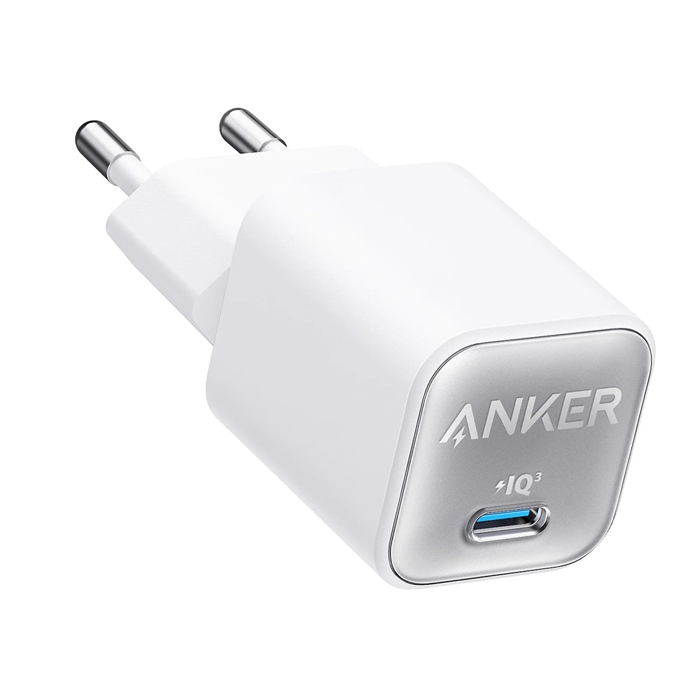 Stenski polnilec Anker "Nano 3" 30W GaN stenski polnilec z USB-C vhodom - bel