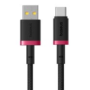 USB v USB-C polnilni in podatkovni kabel Baseus Dura Series – 60W, 480Mbps - 2 m - rdeč/črn