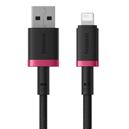 USB v lightning polnilni in podatkovni kabel Baseus Dura Series – 60W, 480Mbps - 1 m - rdeč/črn