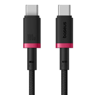 USB-C v USB-C polnilni in podatkovni kabel Baseus Dura Series - 100W, 480Mbps - 2 m - rdeč/črn