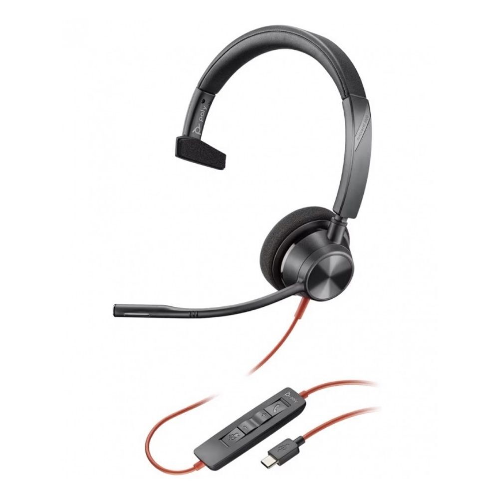 Slušalke za klicni center HP Poly "Blackwire C3310" z USB-C povezavo in ergonomskim dizajnom - črne