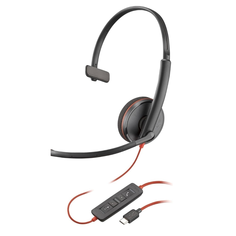Slušalke za klicni center HP Poly "Blackwire C3210" z USB-C/A priključki in aktivnim dušenjem hrupa - črne