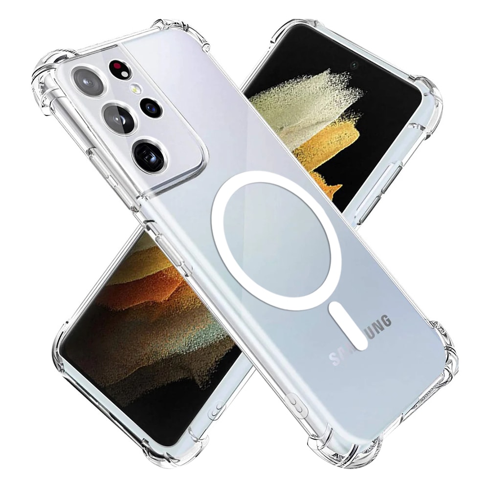 Hibridni ovitek Techsuit "Shockproof MagSafe" za Samsung Galaxy S21 Ultra - clear