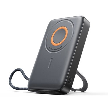 Power bank Joyroom "PBM02" 3v1 z enim USB-C izhodom in vgrajenim izvlečnim USB-C kablom ter brezžičnim polnjenjem za MagSafe naprave, 22.5W - 10000 mAh - črn Power bank Joyroom "PBM02" 3v1 z enim USB-C izhodom in vgrajenim izvlečnim USB-C kablom ter brezžičnim polnjenjem za MagSafe naprave, 22.5W - 10000 mAh - črn