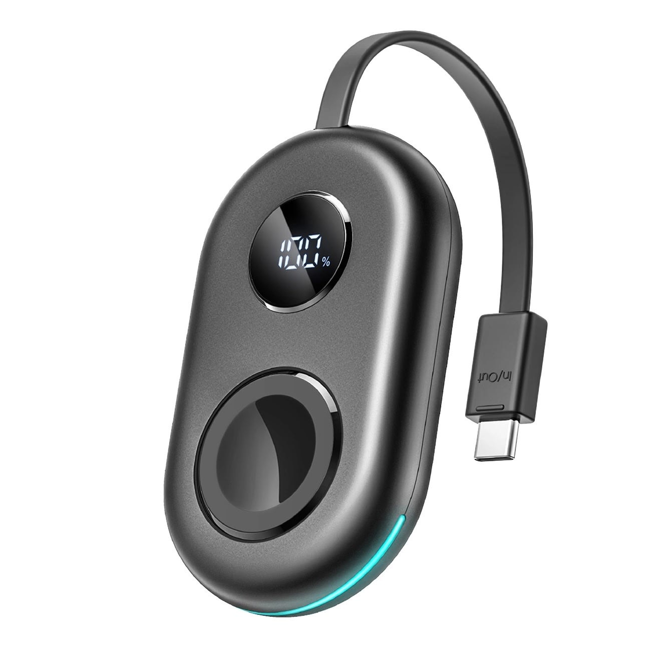 Power bank Joyroom "W09" z brezžičnim polnjenjem in USB-C kablom za Apple Watch, 2500 mAh - črn