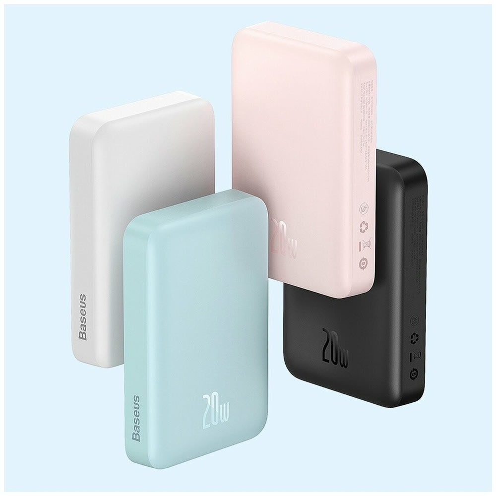 Power bank Baseus "Magnetic Mini" 10000 mAh z MagSafe brezžičnim polnjenjem 15W in PD 20W s priloženim USB-C v USB-C kablom