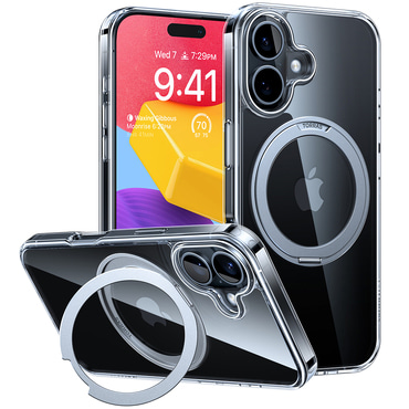 Premium ovitek Torras "Ostand Pro" za iPhone 16 - clear