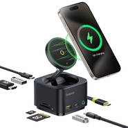 Prenosna 100W priklopna postaja Baseus MagPro Series II 7-v-1 s 15W Qi2 brezžičnim polnilcem in HDMI izhodom 4K – črn Prenosna 100W priklopna postaja Baseus MagPro Series II 7-v-1 s 15W Qi2 brezžičnim polnilcem in HDMI izhodom 4K – črn