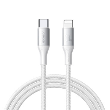 Lightning v USB-C kabel Joyroom "S-A28" s 30W polnjenjem in 480 Mbps hitrostjo prenosa - 2m - bel Lightning v USB-C kabel Joyroom "S-A28" s 30W polnjenjem in 480 Mbps hitrostjo prenosa - 2m - bel