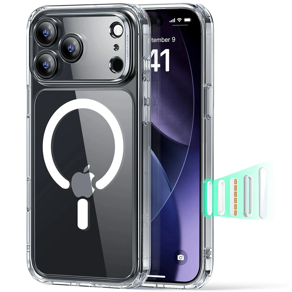 Hibridni ovitek ESR "Classic Hybrid HaloLock" za iPhone 17 Pro - clear