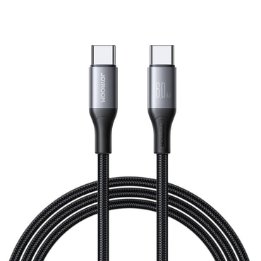 USB-C v USB-C kabel Joyroom "S-A28" s 60W polnjenjem in 480 Mbps hitrostjo prenosa - 1m - črn