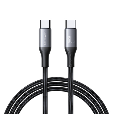 USB-C v USB-C kabel Joyroom "S-A28" s 60W polnjenjem in 480 Mbps hitrostjo prenosa - 2m - črn