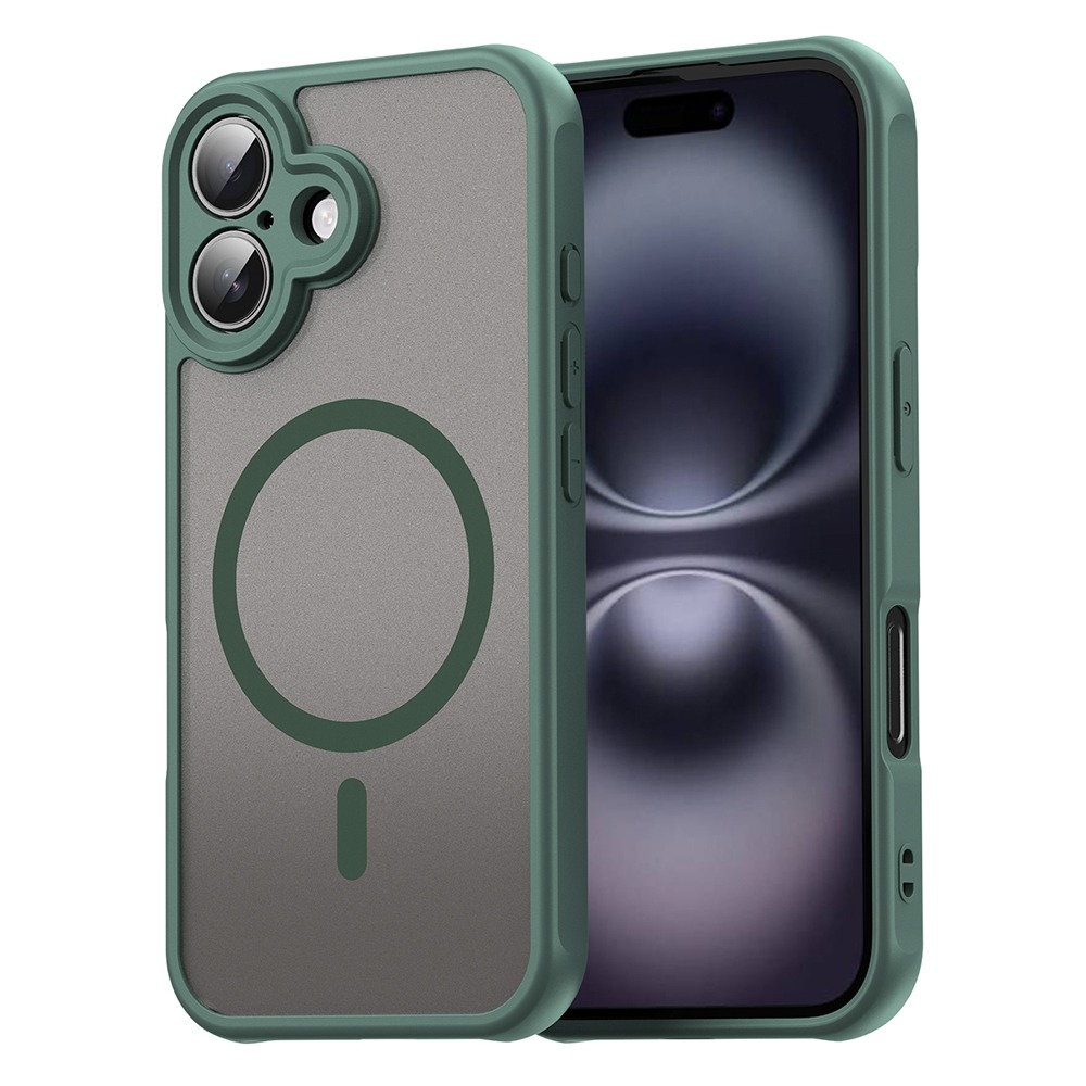 Hibridni ovitek "HaloFrost II MagSafe" za iPhone 16 - green