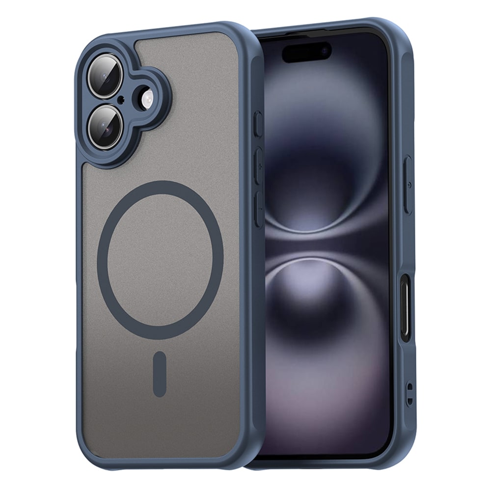 Hibridni ovitek "HaloFrost II MagSafe" za iPhone 16 - navy blue