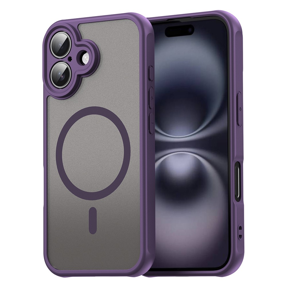Hibridni ovitek "HaloFrost II MagSafe" za iPhone 16 - purple