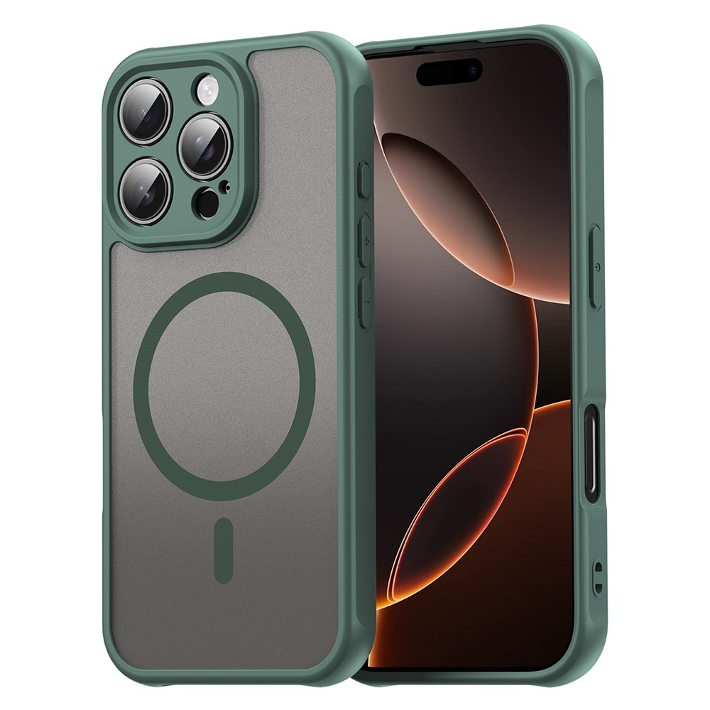 Hibridni ovitek "HaloFrost II MagSafe" za iPhone 16 Pro - green