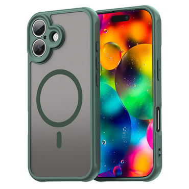 Hibridni ovitek "HaloFrost II MagSafe" za iPhone 17 - green