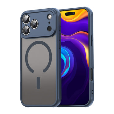 Hibridni ovitek "HaloFrost II MagSafe" za iPhone 17 Pro - navy blue