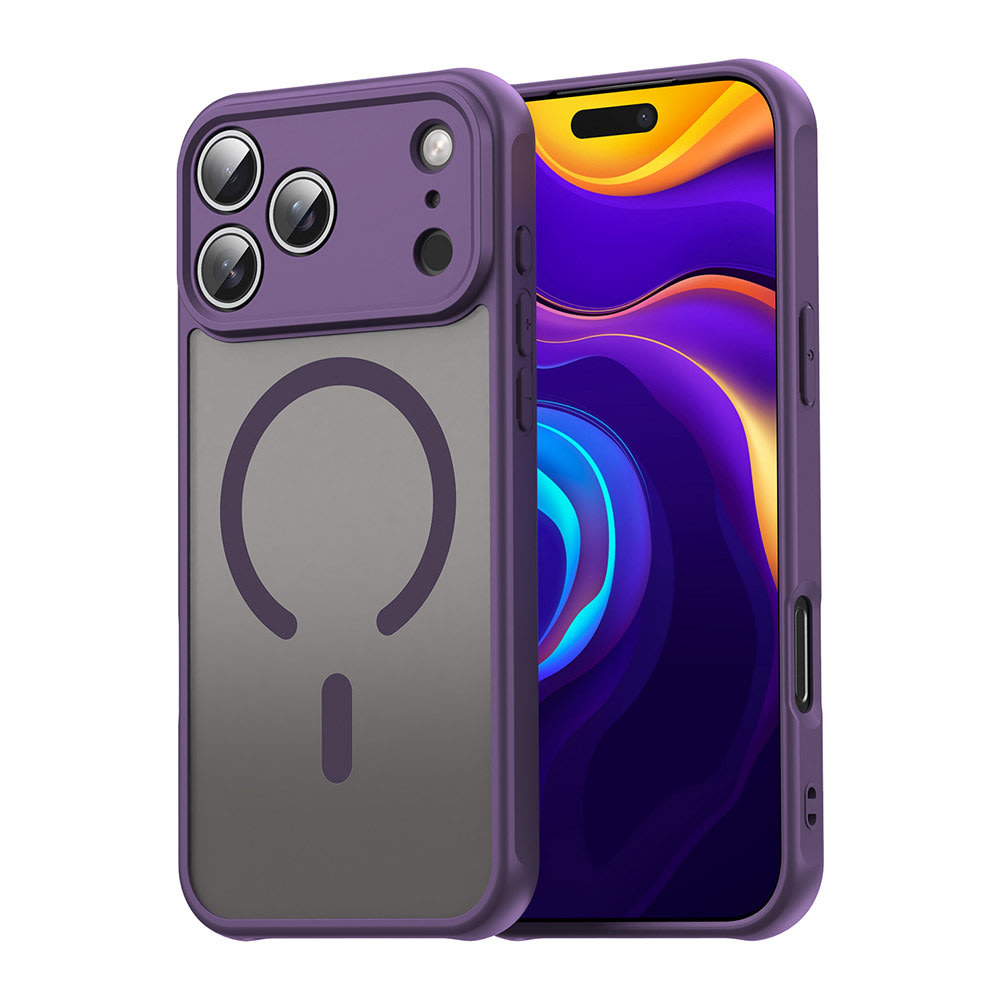 Hibridni ovitek "HaloFrost II MagSafe" za iPhone 17 Pro - purple