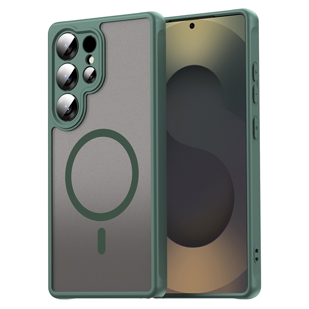 Hibridni ovitek "HaloFrost II MagSafe" za Samsung Galaxy S25 Ultra - green