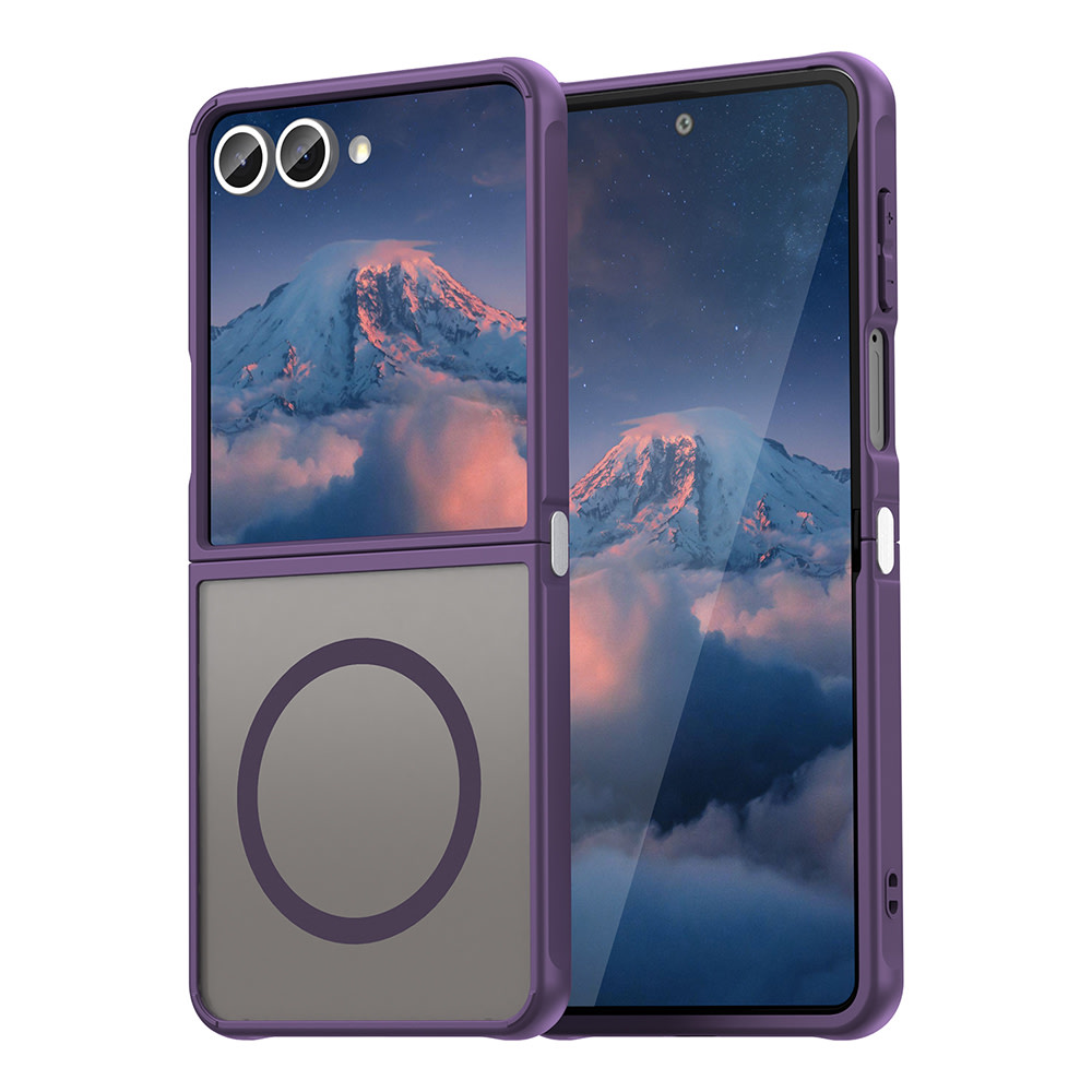Hibridni ovitek "HaloFrost II MagSafe" za Samsung Galaxy Z Flip7 - purple