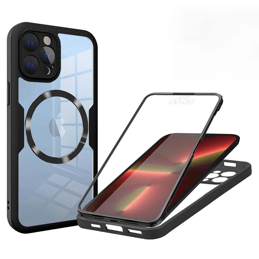 Hibridni Full body ovitek Techsuit "ColorVerse 360 MagSafe" za iPhone 13 Pro - black