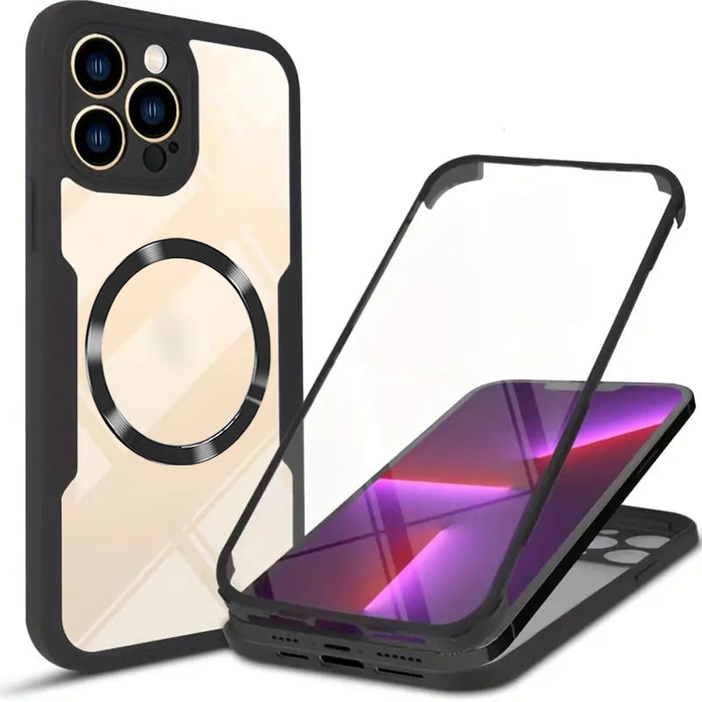Hibridni Full body ovitek Techsuit "ColorVerse 360 MagSafe" za iPhone 13 Pro Max - black
