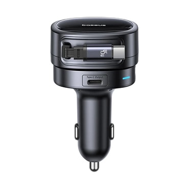 Avtomobilski polnilec Baseus PrimeTrip VR1 60W z vrtljivo glavo, izvlečnim USB-C + USB-A kablom in dodatnim USB-C izhodom – Cosmic Black Avtomobilski polnilec Baseus PrimeTrip VR1 60W z vrtljivo glavo, izvlečnim USB-C + USB-A kablom in dodatnim USB-C izhodom – Cosmic Black