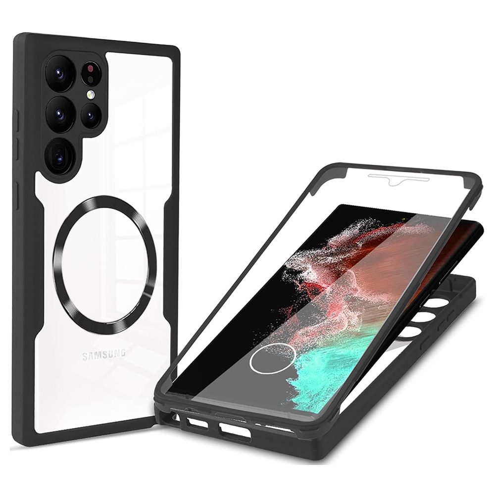 Hibridni Full body ovitek Techsuit "ColorVerse 360 MagSafe" za Samsung Galaxy S23 Ultra - black