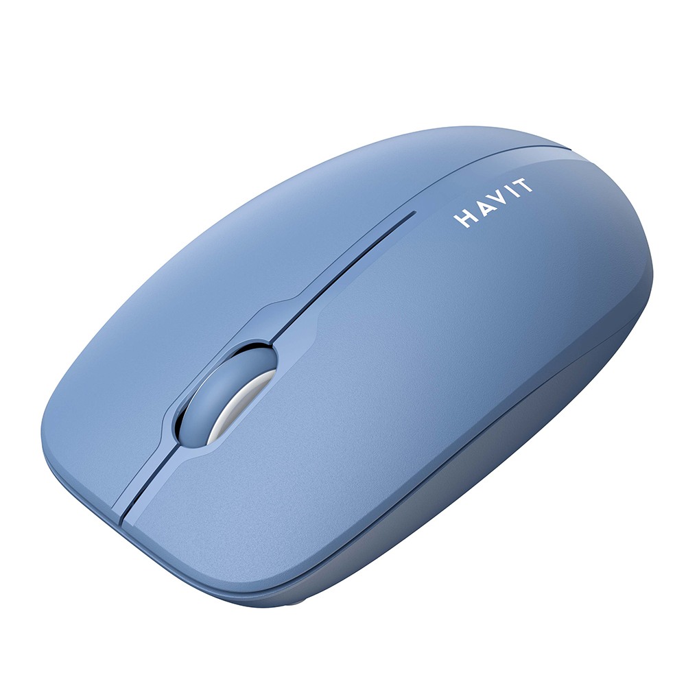 Brezžična miška Havit "MS53WB" z 1600 DPI ločljivostjo, ergonomskim dizajnom in elegantno obliko - moder