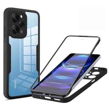 Hibridni Full body ovitek Techsuit "ColorVerse 360" za Xiaomi Redmi 12 4G - black