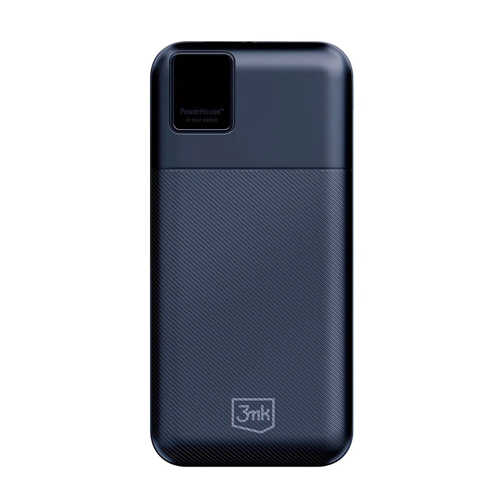 Power bank 3mk "PowerHouse" 20000 mAh z 2x USB-A, 1x USB-C vhodom in QC+PD tehnologijo - črn