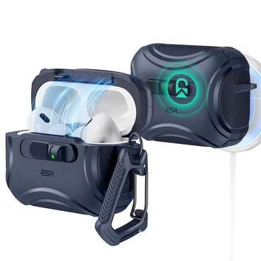 Zaščitni etui ESR Cyber FlickLock z MagSafe kompatibilnostjo za Apple AirPods Pro 3 - blue