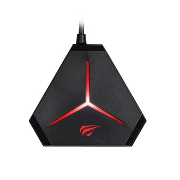 Multifunkcijski Hub Havit "Docking Station" 9v1 z USB priključki, bralnikom za SD kartice in AUX priključki za slušalke - črn