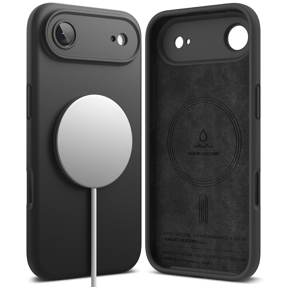 Ovitek Ringke "Silicone Magnetic" za iPhone Air - black