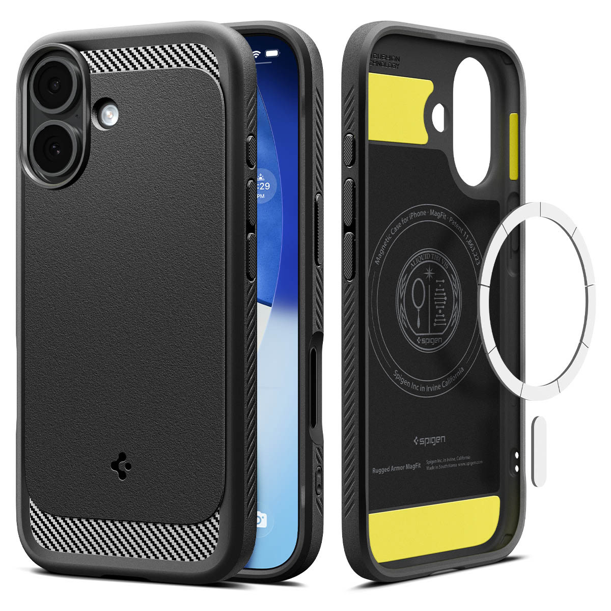 Ovitek Spigen "Rugged Armor MagFit" za iPhone 17 - matte black